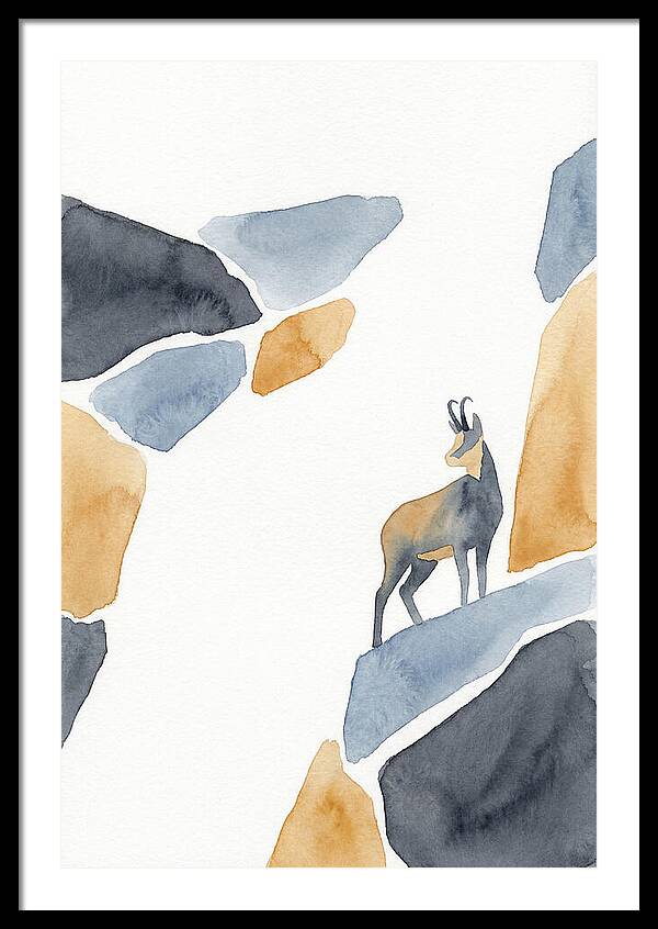 Chamois Among Abstract Rocks