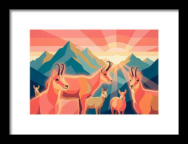 Chamois In Vibrant Landscape