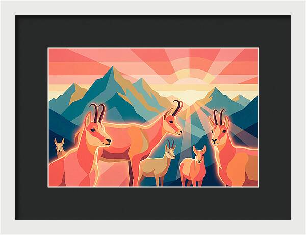 Chamois In Vibrant Landscape