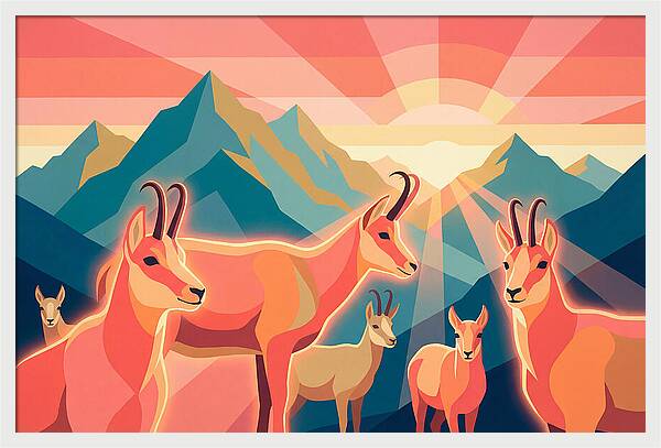 Chamois In Vibrant Landscape