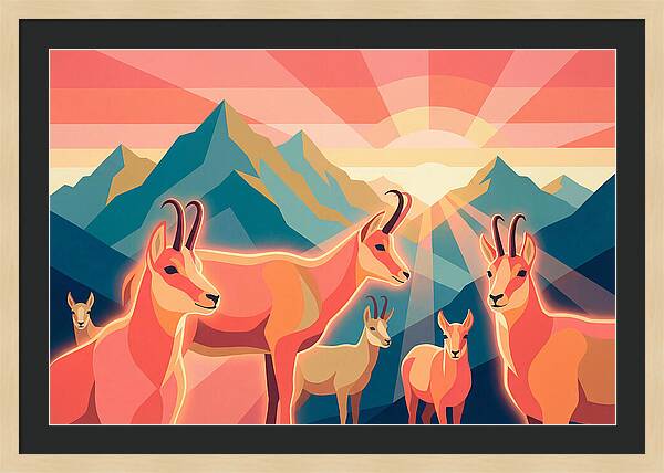 Chamois In Vibrant Landscape
