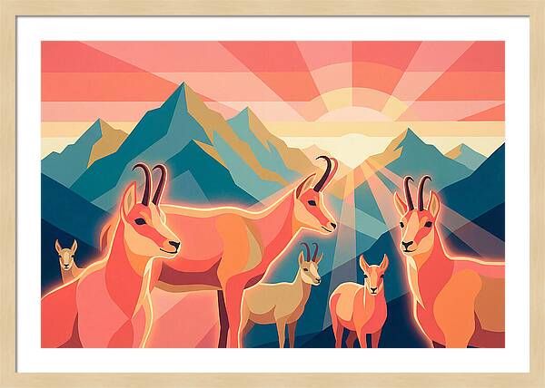 Chamois In Vibrant Landscape