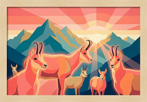 Chamois In Vibrant Landscape