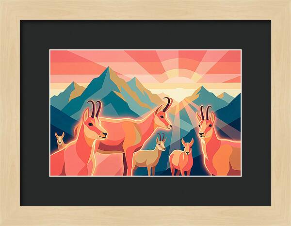Chamois In Vibrant Landscape