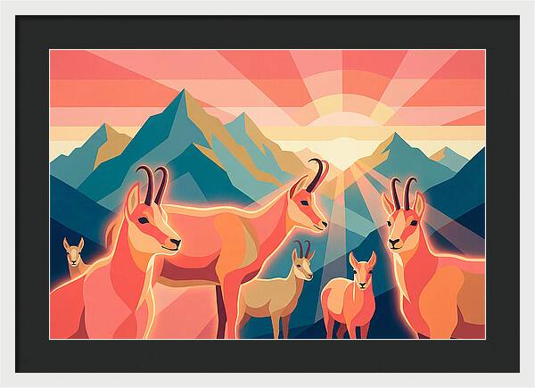 Chamois In Vibrant Landscape