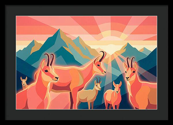 Chamois In Vibrant Landscape