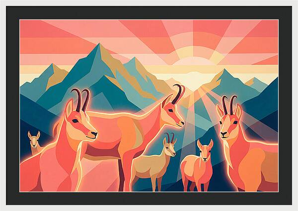 Chamois In Vibrant Landscape