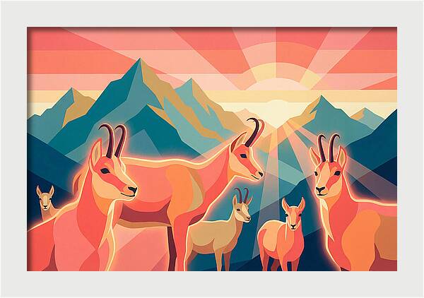 Chamois In Vibrant Landscape