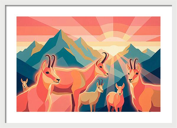 Chamois In Vibrant Landscape