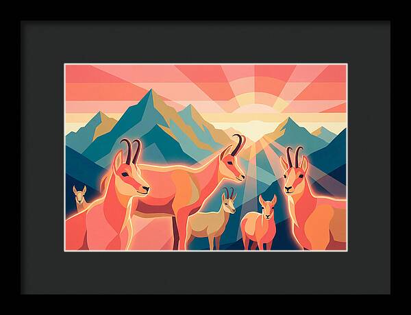 Chamois In Vibrant Landscape