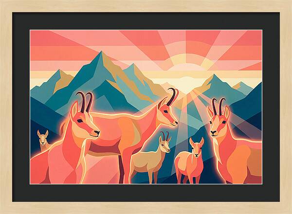 Chamois In Vibrant Landscape