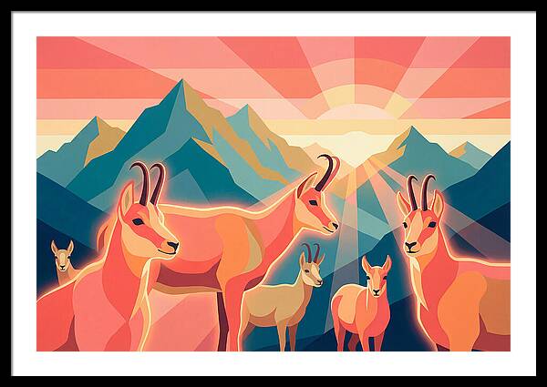 Chamois In Vibrant Landscape