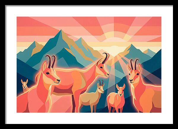 Chamois In Vibrant Landscape
