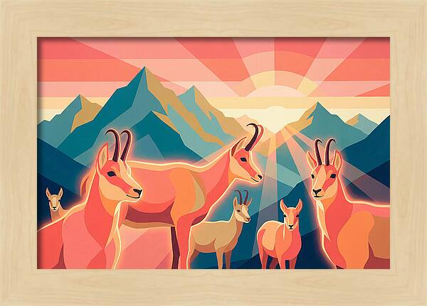Chamois In Vibrant Landscape