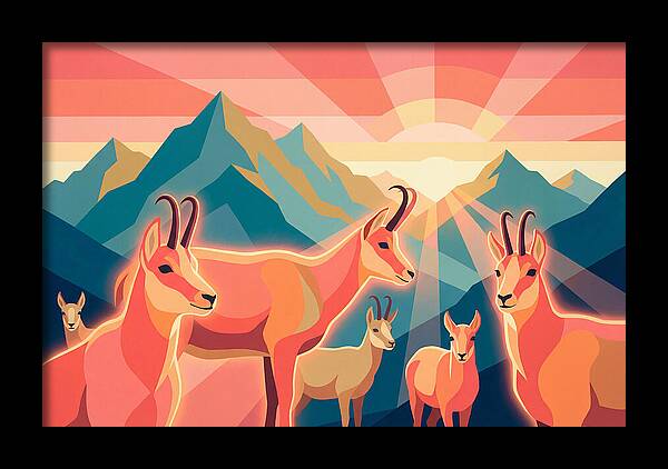 Chamois In Vibrant Landscape