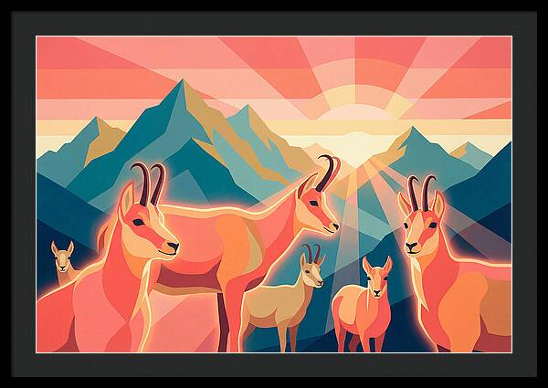 Chamois In Vibrant Landscape