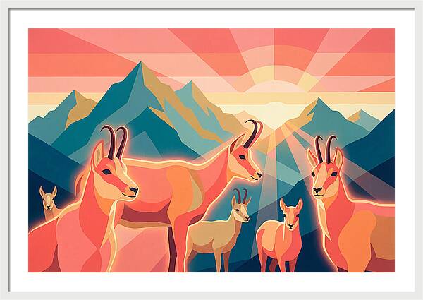 Chamois In Vibrant Landscape