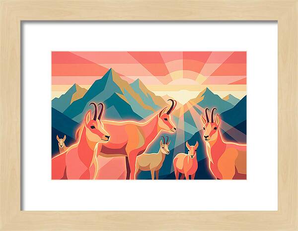 Chamois In Vibrant Landscape