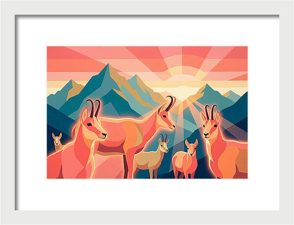 Chamois In Vibrant Landscape