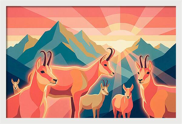 Chamois In Vibrant Landscape