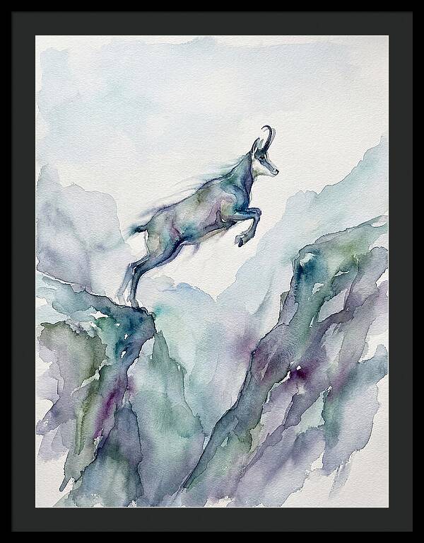 Chamois Leaping Through Mountains