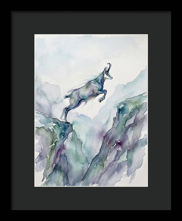 Chamois Leaping Through Mountains