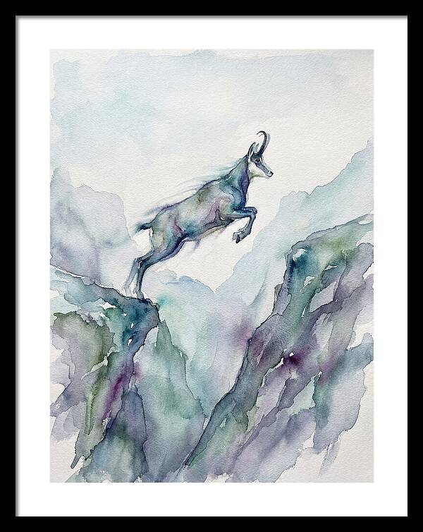 Chamois Leaping Through Mountains