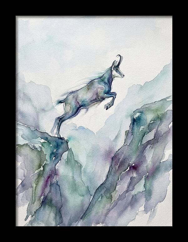 Chamois Leaping Through Mountains