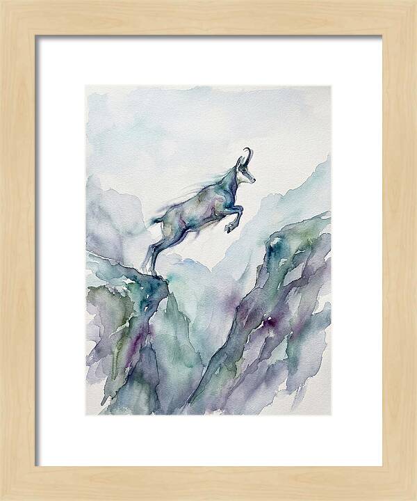 Chamois Leaping Through Mountains