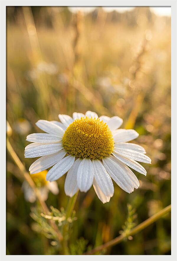 Chamomile Blossom In Sunlight