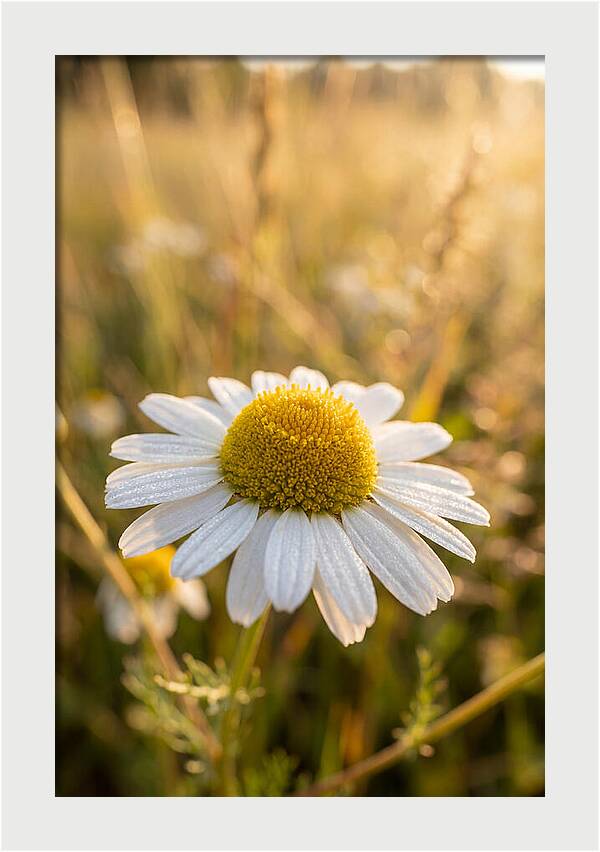 Chamomile Blossom In Sunlight