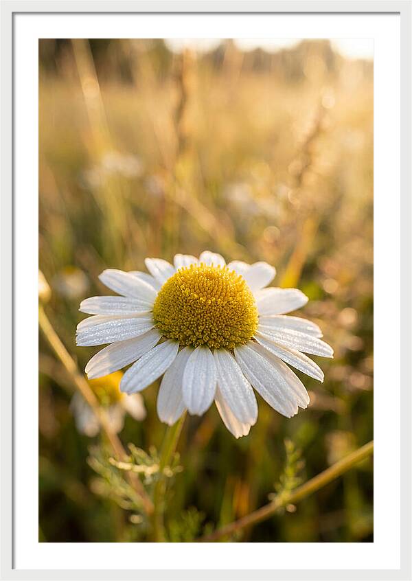 Chamomile Blossom In Sunlight