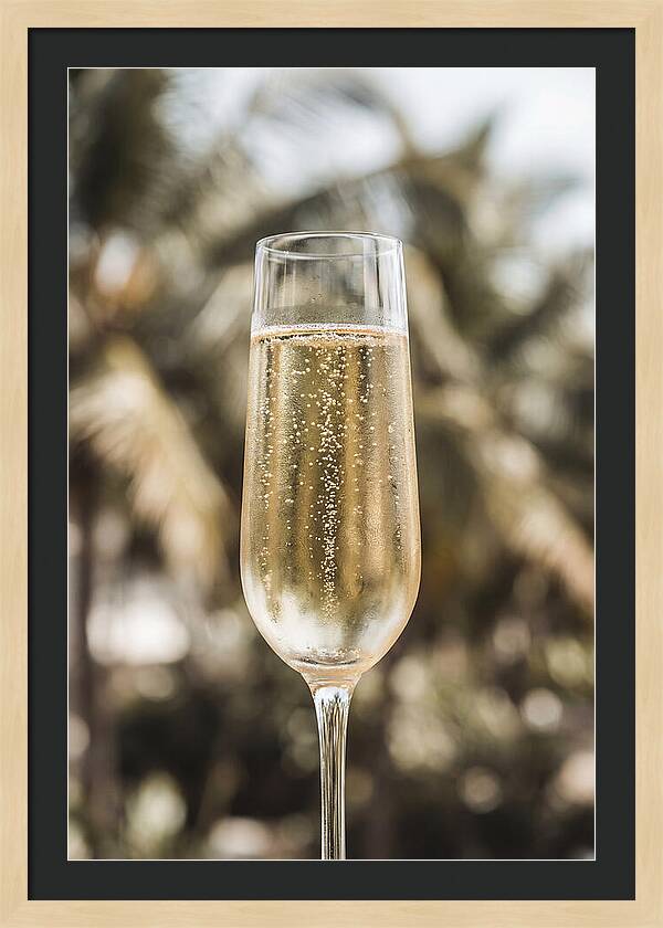 Champagne Flute With Bubbles