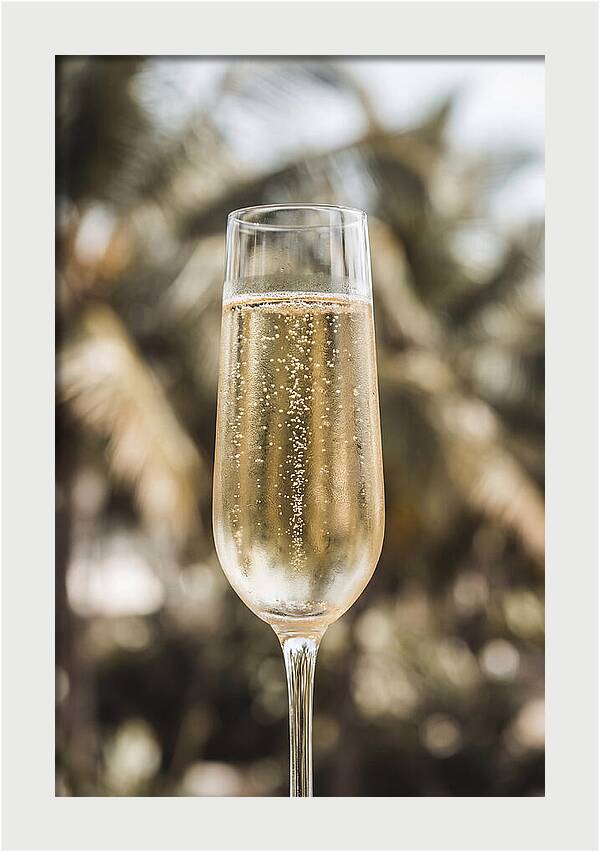 Champagne Flute With Bubbles