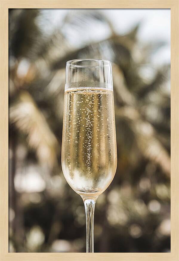 Champagne Flute With Bubbles