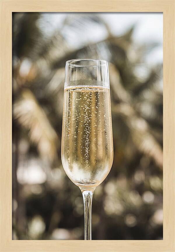 Champagne Flute With Bubbles