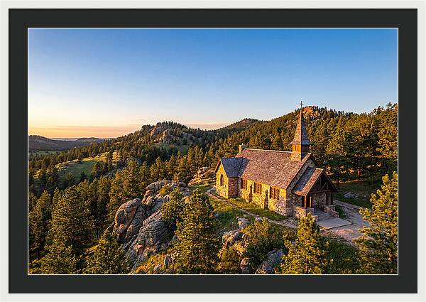 Chapel In The Hills At Sunset