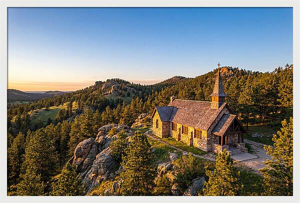 Chapel In The Hills At Sunset