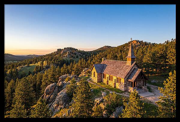 Chapel In The Hills At Sunset