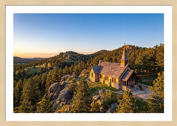 Chapel In The Hills At Sunset