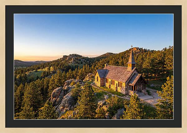 Chapel In The Hills At Sunset
