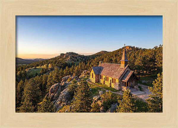 Chapel In The Hills At Sunset