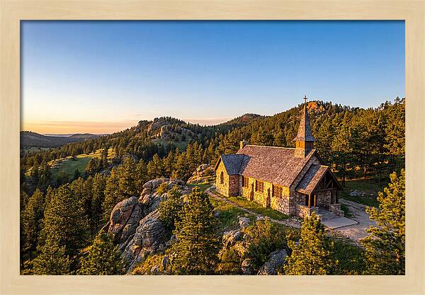Chapel In The Hills At Sunset