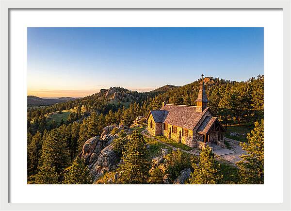 Chapel In The Hills At Sunset