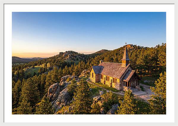 Chapel In The Hills At Sunset