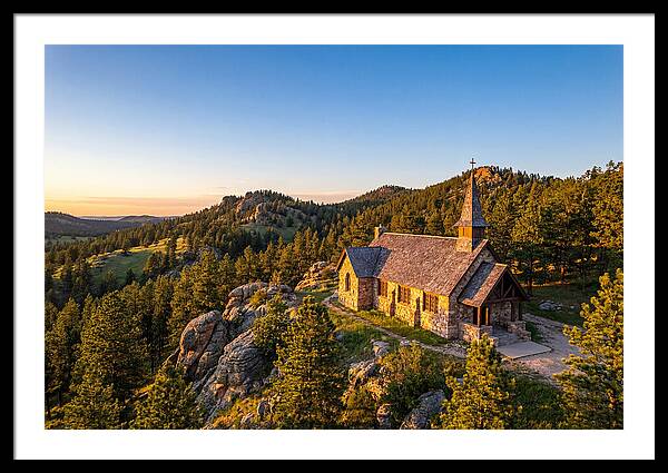 Chapel In The Hills At Sunset