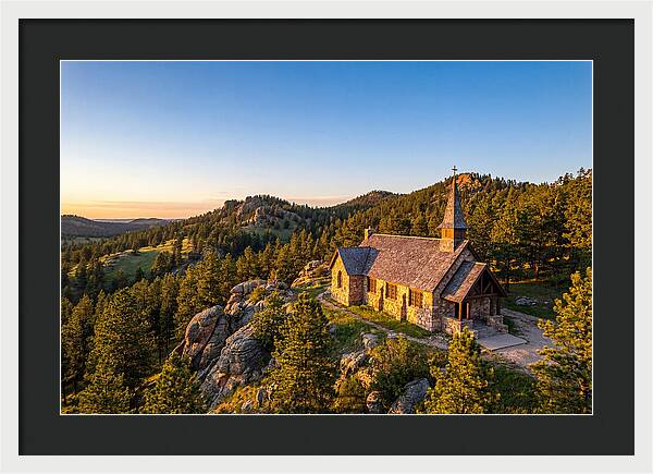 Chapel In The Hills At Sunset