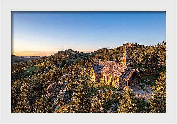Chapel In The Hills At Sunset