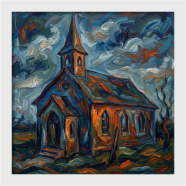 Chapel Under Dramatic Skies
