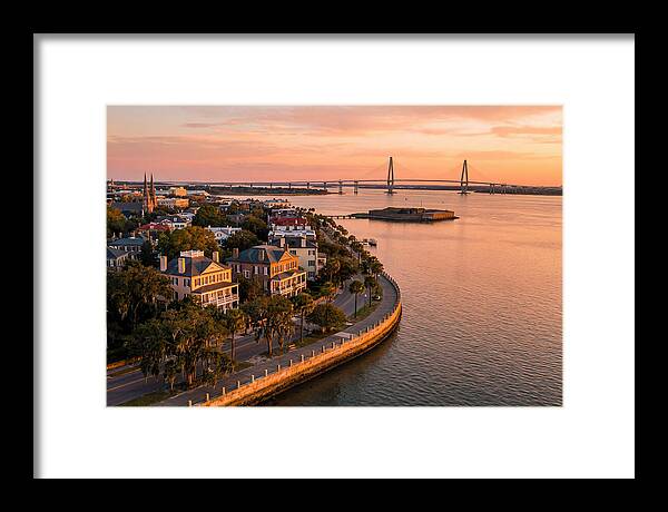 Charleston Waterfront At Golden Hour